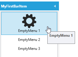 OutlookBar Menu Example