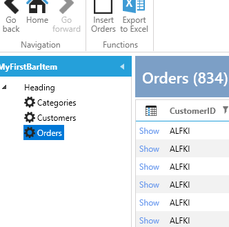 OutlookBar TreeView Example